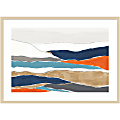 Amanti Art Orange Rolling Hills II by PI Studio Wood Framed Wall Art Print, 41”W x 30”H, Natural