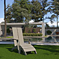Flash Furniture Sawyer Modern All-Weather Poly Resin Wood Adirondack Chair With Footrest, Gray 1 thumbnail image