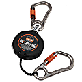 Ergodyne Squids 3011 Retractable Tool Lanyard With Carabiner Mount, 48", Black 