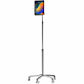 CTA Digital Aluminum Heavy-Duty Security Gooseneck Floor Stand For 7" To 13" Tablets, 64”H x 26”W x 26”D, Silver