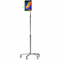 CTA Digital Aluminum Heavy-Duty Security Gooseneck Floor Stand For 7" To 13" Tablets, 64”H x 26”W x 26”D, Silver 1 thumbnail image
