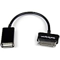 StarTech.com USB OTG Adapter Cable for Samsung Galaxy Tab™ - 6" Proprietary/USB Data Transfer Cable for Keyboard, Mouse - First End: 1 x Proprietary Connector Male - Second End: 1 x Type A Female USB - Shielding - Black - 1 Pack