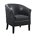Linon Cullman Faux Leather Club Chair, Black 1 thumbnail image