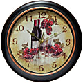 Infinity Instruments Valencia 12" Round Wall Clock, Black/Rose Gold