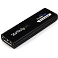 StarTech.com USB 3.0 to DisplayPort External Video Card Multi Monitor Adapter - 2560x1600 - 1 Pack - 1 x Type A Male USB - 1 x DisplayPort Female Digital Audio/Video - 2560 x 1600 Supported - Black - TAA Compliant