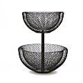 Mind Reader 2-Tier Mesh Fruit Bowl, Medium Size, Black 1 thumbnail image
