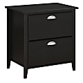 kathy ireland® Home by Bush Business Furniture Connecticut 29-1/2"W Lateral 2-Drawer File Cabinet, Black Suede Oak, Standard Delivery