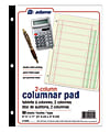 Adams® Analysis Pad, 8 1/2" x 11", 100 Pages (50 Sheets), 2 Columns, Green