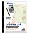 Adams® Analysis Pad, 8 1/2" x 11", 100 Pages (50 Sheets), 2 Columns, Green 1 thumbnail image