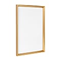 DesignOvations Kate and Laurel Calter Magnetic Dry Erase Board, Melamine, 16 1/2 x 25 1/2 , White, Gold Plastic Frame 1 thumbnail image