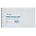 Adams® Ledger Sheets, 5" x 8", Green/White 1 thumbnail image