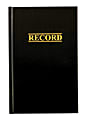 Adams® Record Book, 9 3/8" x 6", 200 Pages (100 Sheets), Black