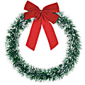 Amscan Christmas 16" Artificial Pine Frosted 3-Piece Wreath, Green