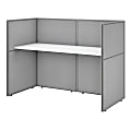 Bush Business Furniture Easy Office 60"W Cubicle Desk Workstation With 45"H Closed Panels, Pure White/Silver Gray, Standard Delivery 1 thumbnail image