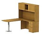 BBF 300 Series L-Shaped Peninsula With Tall Storage, 72 3/10"H x 71 3/5"W x 71 3/10"D, Modern Cherry, Standard Delivery Service