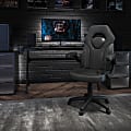 Flash Furniture X10 Ergonomic LeatherSoft™ Faux Leather High-Back Racing Gaming Chair With Flip-Up Arms, Black