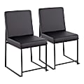 LumiSource High-Back Fuji Dining Chairs, Black, Set Of 2 Chairs, DCHBFUJIBKBK2 1 thumbnail image