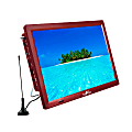 BeFree Sound Portable Rechargeable LED TV With HDMI, SD/MMC, USB, VGA, AV In/Out And Built-In Digital Tuner, 14", Red 1 thumbnail image