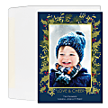 Custom Photo Holiday Cards With Envelopes, 5" x 7", Love Cheer Holly, Box Of 25 Cards 1 thumbnail image