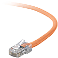 Belkin 3ft Copper Cat5e Cable - 24 AWG Wires - Orange - RJ-45 Male - RJ-45 Male - 3ft - Orange