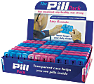 DM Merchandising The Pill Pack Weekly Pill Organizer, 1"H x 3-3/4"W x 2-13/16"D, Assorted Colors