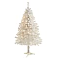 Nearly Natural Artificial Christmas Tree, 4’, White