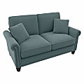 Bush® Furniture Coventry 61"W Loveseat, Turkish Blue Herringbone, Standard Delivery