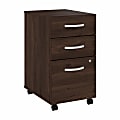 Bush Business Furniture Hybrid 21"D Vertical 3-Drawer Mobile File Cabinet, Black Walnut, Delivery 1 thumbnail image