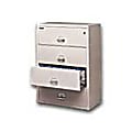 FireKing® UL 1-Hour 31-1/8"W x 22-1/8"D Lateral 4-Drawer Fireproof File Cabinet, Platinum, White Glove Delivery 1 thumbnail image