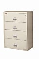 FireKing® UL 1-Hour 22-1/8"W x 37-1/2"D Lateral 4-Drawer Fireproof File Cabinet, Parchment, White Glove Delivery 1 thumbnail image