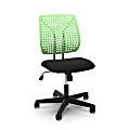 Essentials By OFM Plastic Mid-Back Task Chair, Green/Black