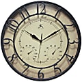 Infinity Instruments 3-D Indoor/Outdoor Round Wall Clock, 16”, Black 1 thumbnail image