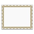Geographics Blank Award Parchment Certificates - Blank Certificate, 11"x8-1/2", 25/PK, Gld Seal/Optima Gold
