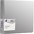 JAM PAPER 3 Ring Aluminum Binder, 1.5 inch, Silver, Sold Individually