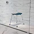Flash Furniture Hercules Adjustable Bath And Shower Chair With Non-Slip Feet, 21-1/2"H x 19"W x 17"D, Navy 1 thumbnail image