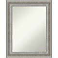Amanti Art Non-Beveled Rectangle Framed Bathroom Wall Mirror, 29-1/2” x 23-1/2”, Parlor Silver 1 thumbnail image
