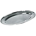 Winco Oval Stainless-Steel Platter, 12" x 8-5/8", Silver