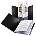 Cardinal® SpineVue® Easy Load ShowFile™ With Index Display Books, 8 1/2" x 11", Black