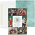Custom Embellished Photo Holiday Cards And Envelopes, 5" x 7", Watercolor Initial, Box Of 25 Cards 1 thumbnail image