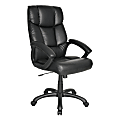 Realspace® Merrick High-Back Bonded Leather Chair, Black