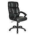 Realspace® Merrick High-Back Bonded Leather Chair, Black 1 thumbnail image