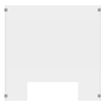 LUX DIVCU Reclaim Acrylic Freestanding Counter Sneeze Guard, 30" x 30", Clear 1 thumbnail image