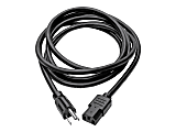 Eaton Tripp Lite Series Computer Power Cord, NEMA 5-15P to C13 - Heavy-Duty, 15A, 125V, 14 AWG, 12 ft. (3.66 m), Black - Power cable - NEMA 5-15 (M) to power IEC 60320 C13 - AC 110 V - 12 ft - molded - black