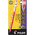 Pilot® Gel Ink Rollerball Pens, P-700, Fine Point, 0.7 mm, Red Barrel, Red Ink, Pack Of 12 Pens