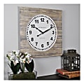 FirsTime & Co.® Jackson Square Wall Clock, Natural Wood 1 thumbnail image