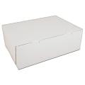 SCT® Nonwindow Bakery Boxes, 5"H x 14 1/2"W x 10 1/2"D, White, Pack Of 100 Boxes