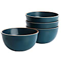 Gibson Home Rockabye 4-Piece Melamine Cereal Bowl Set, 6-1/8”, Dark Teal 1 thumbnail image