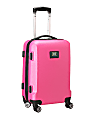 Denco Sports Luggage NCAA ABS Plastic Rolling Domestic Carry-On Spinner, 20" x 13 1/2" x 9", Drexel Dragons, Pink