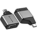 Alogic Ultra Mini USB-C to VGA Adapter - 1 x Type C Mini USB Male - 1 x 15-pin HD-15 Video Female - 1920 x 1200 Supported - Space Gray - 1 1 thumbnail image