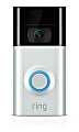 Ring Certified Refurbished Video Doorbell 2, Black/Silver 1 thumbnail image